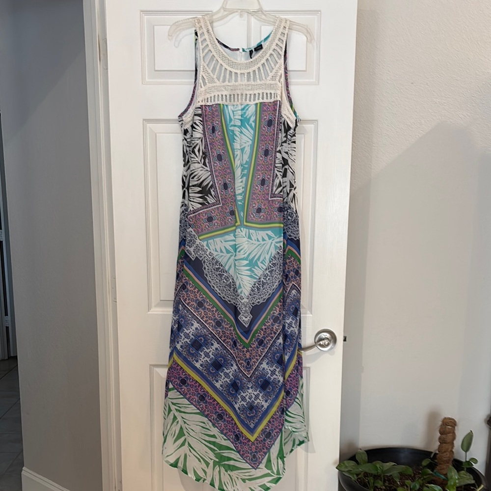 New Directions Cream Maxi Dress Sleeveless Resort Wear